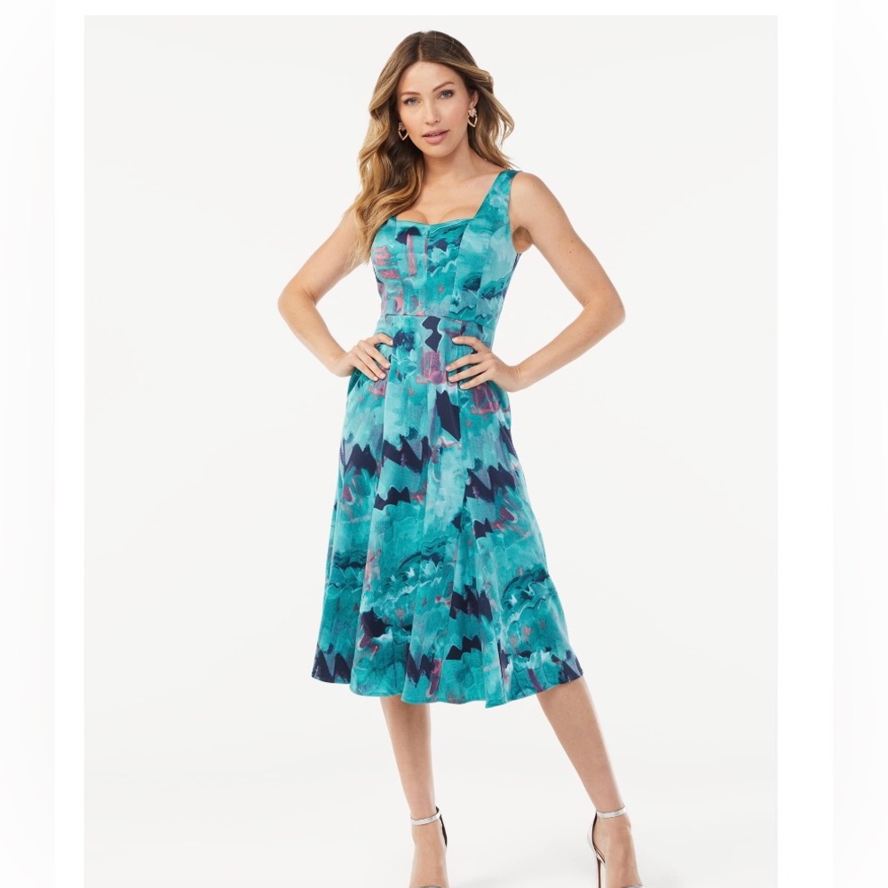 SOFIA VERGARA Womens Midi Dress Size Small Sleeveless New